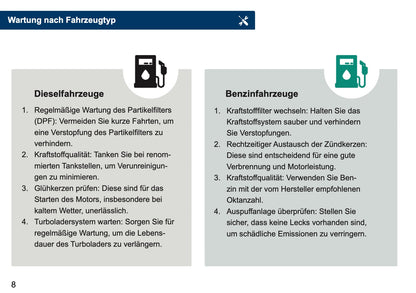 Mini Maintenance Book | German
