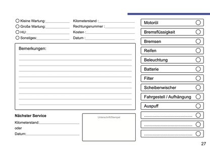 Mitsubishi Maintenance Book | German