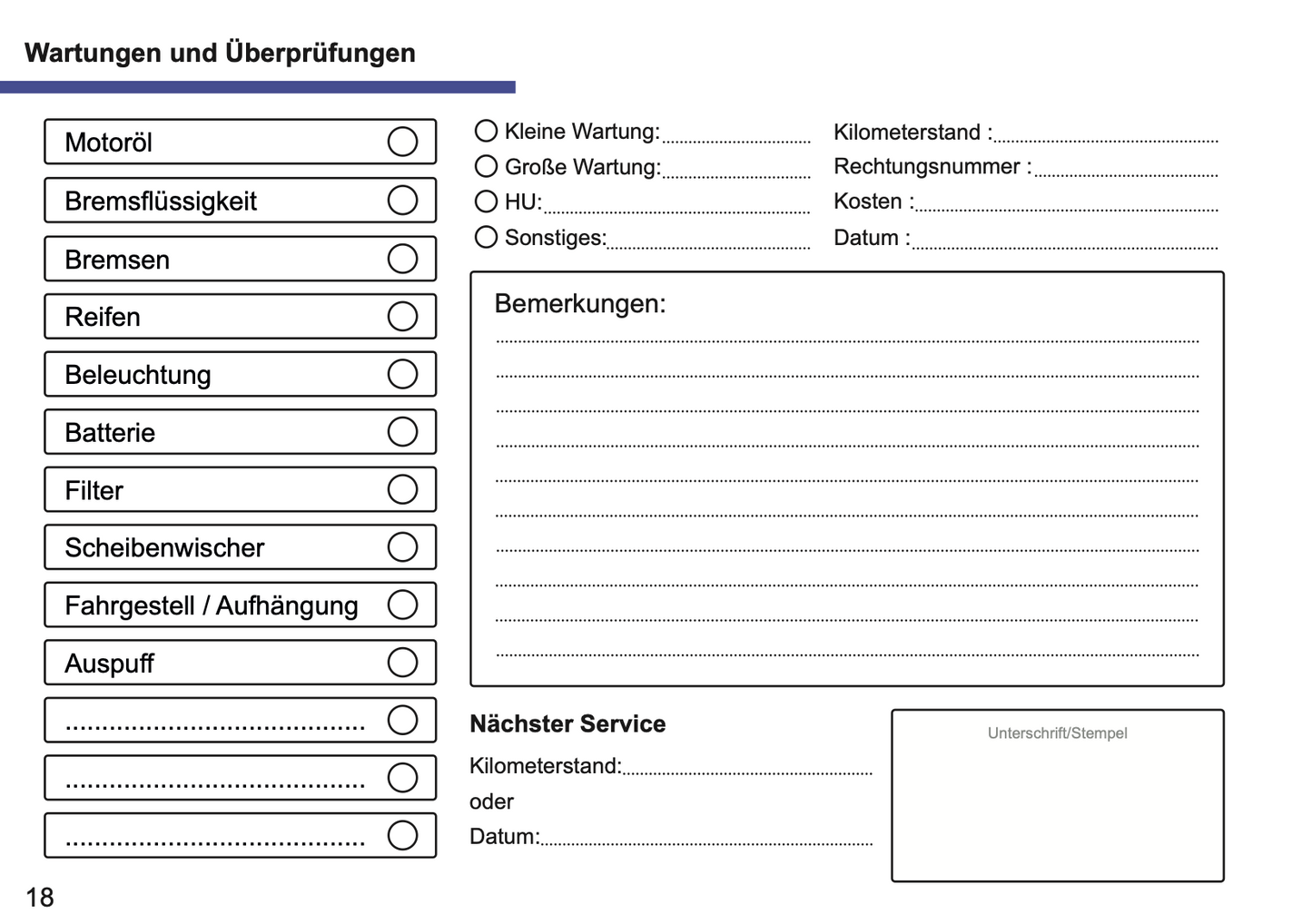 Serviceheft Nissan | Deutsch