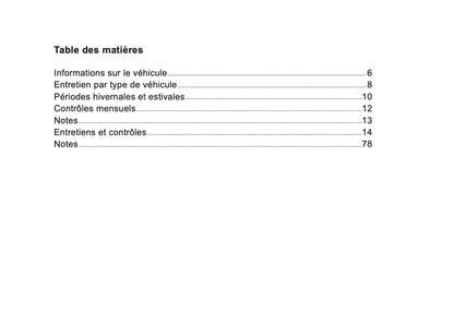 Nissan Maintenance Book | French