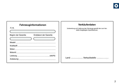 Peugeot Maintenance Book | German