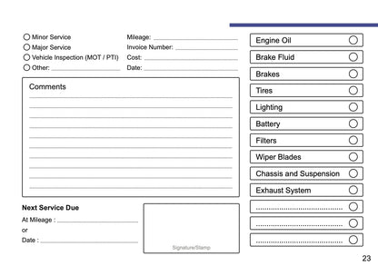 Peugeot Maintenance Book | English