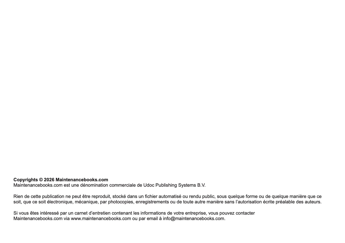 Seat Maintenance Book | French