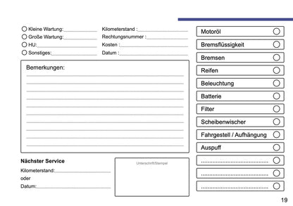 Suzuki Maintenance Book | German
