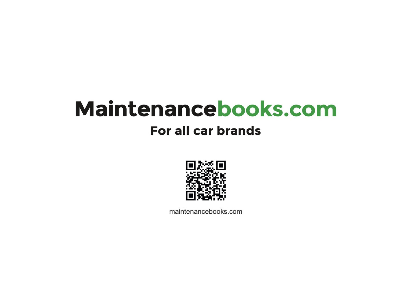 Toyota Maintenance Book | English
