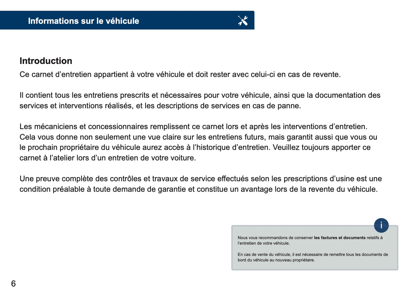 Toyota Maintenance Book | French