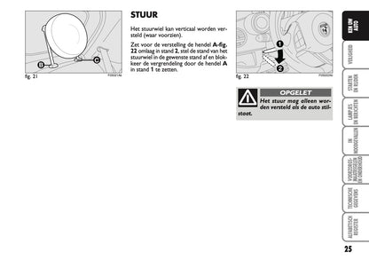 2010-2011 Abarth 500 Owner's Manual | Dutch