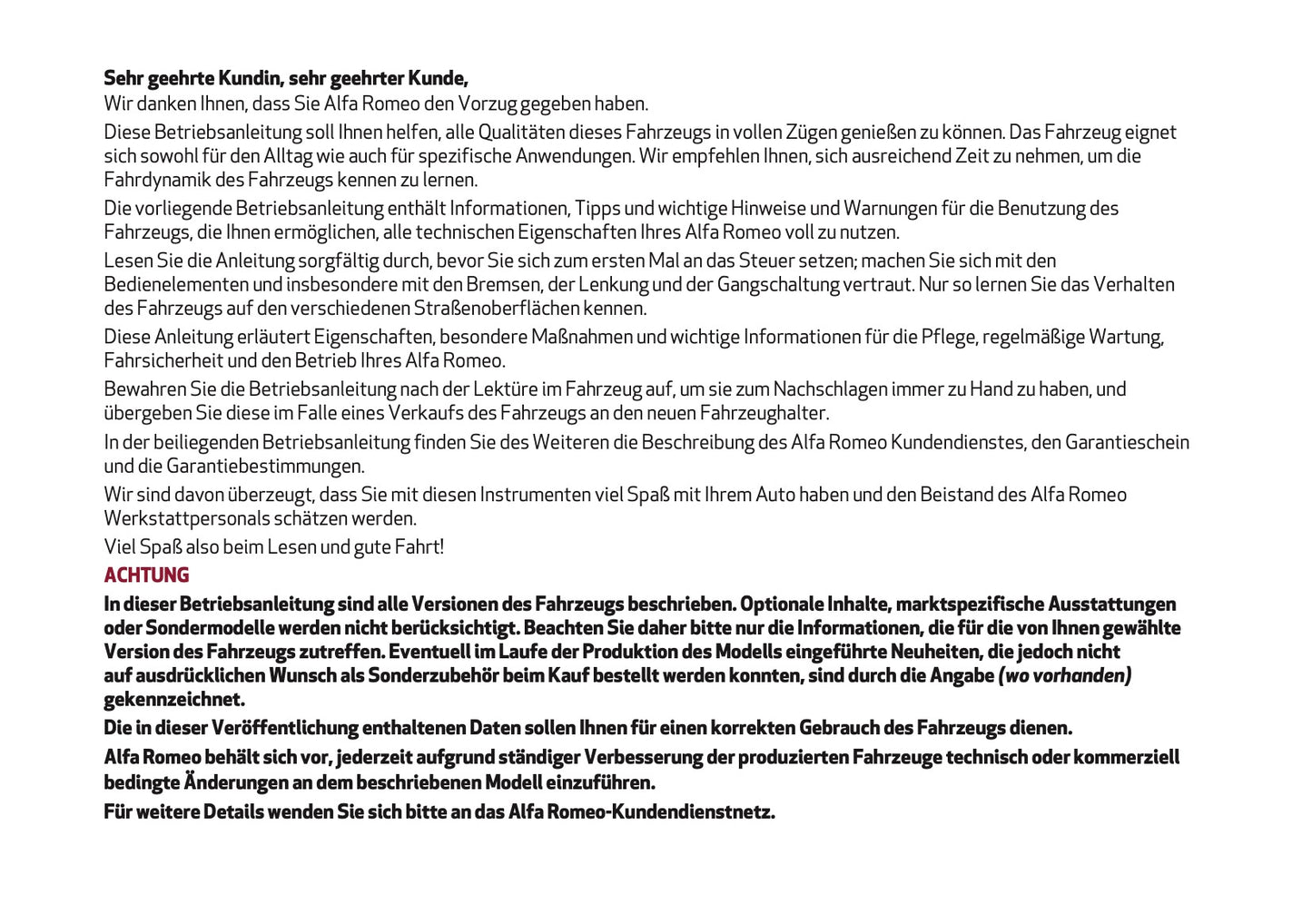 2020-2021 Alfa Romeo Giulia Owner's Manual | German