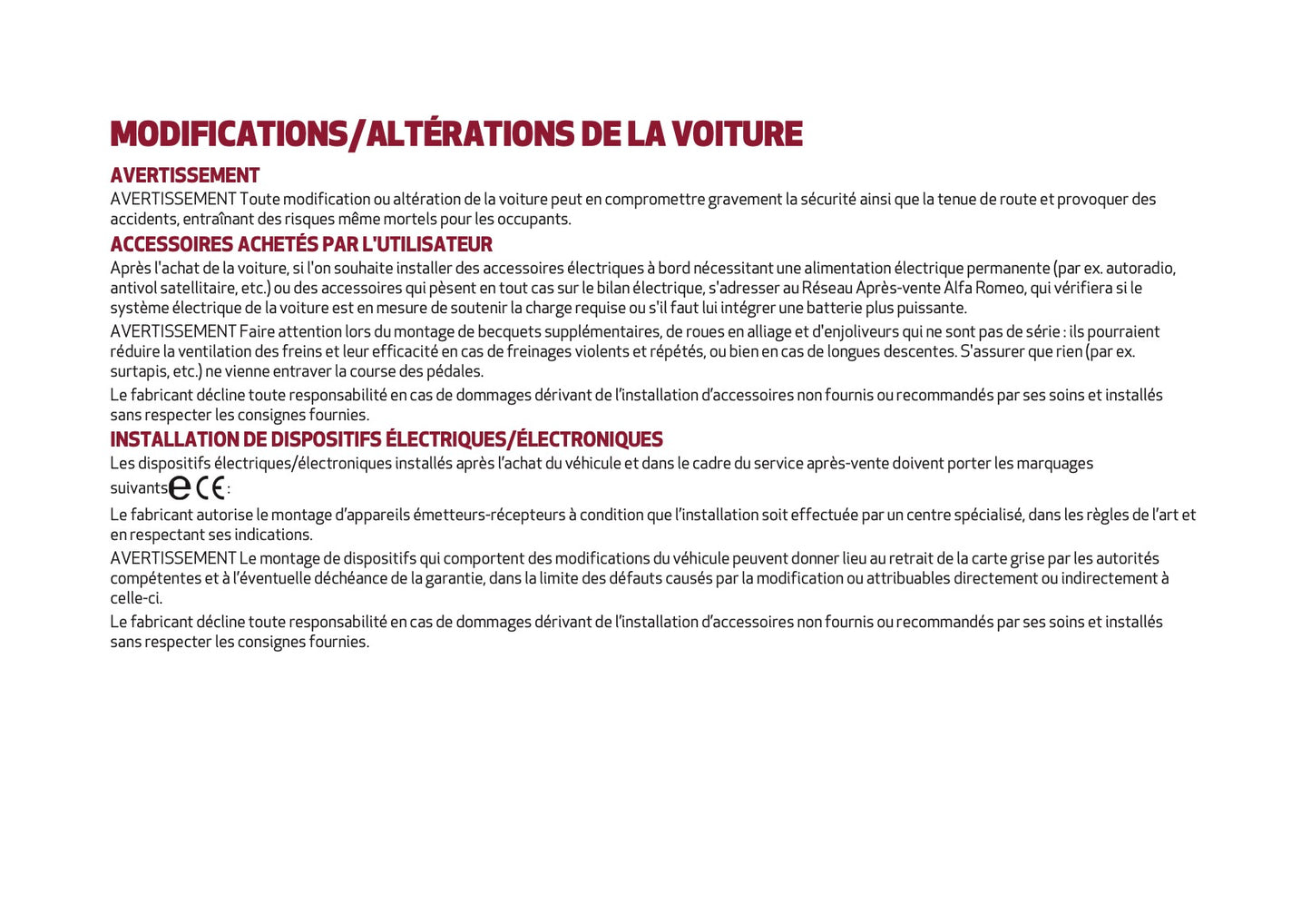 2024-2025 Alfa Romeo Giulia Manuel du propriétaire | Français