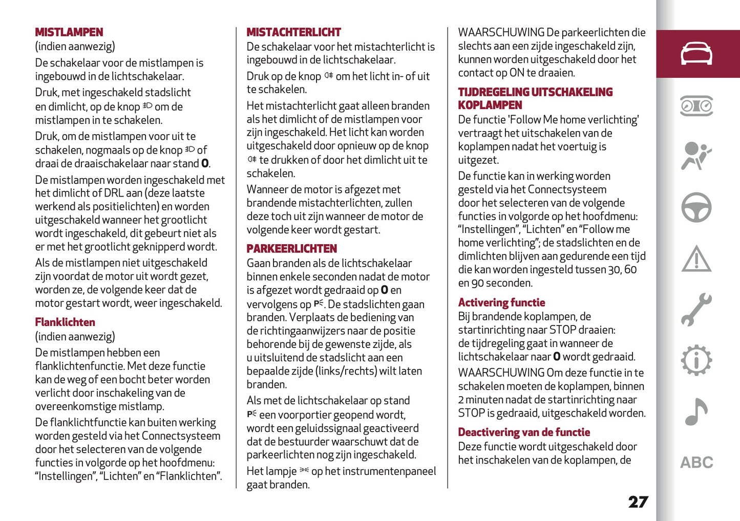 2020 Alfa Romeo Giulia Gebruikershandleiding | Nederlands