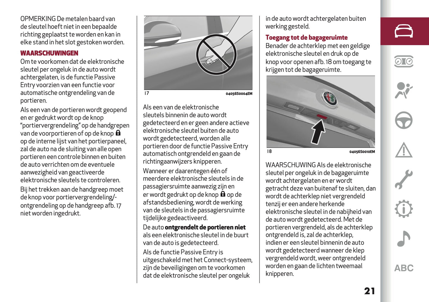 2026 Alfa Romeo Giulia Owner's Manual | Dutch