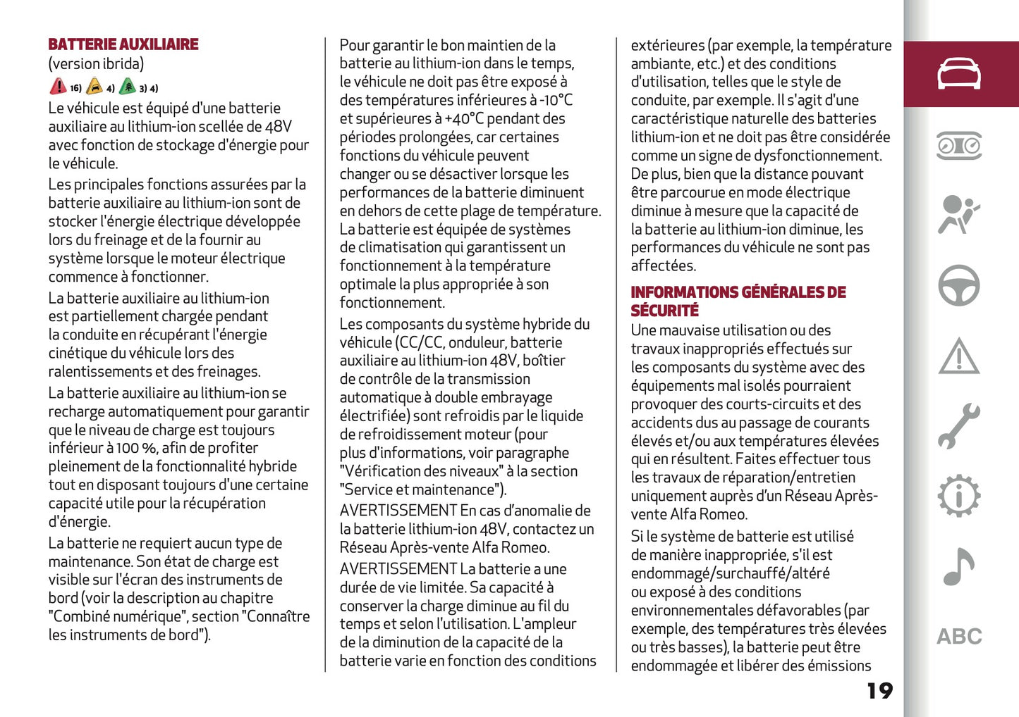 2025 Alfa Romeo Junior Owner's Manual | French