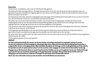 2025 Alfa Romeo Junior Gebruikershandleiding | Nederlands