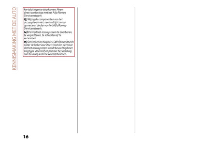 2025 Alfa Romeo Junior Gebruikershandleiding | Nederlands