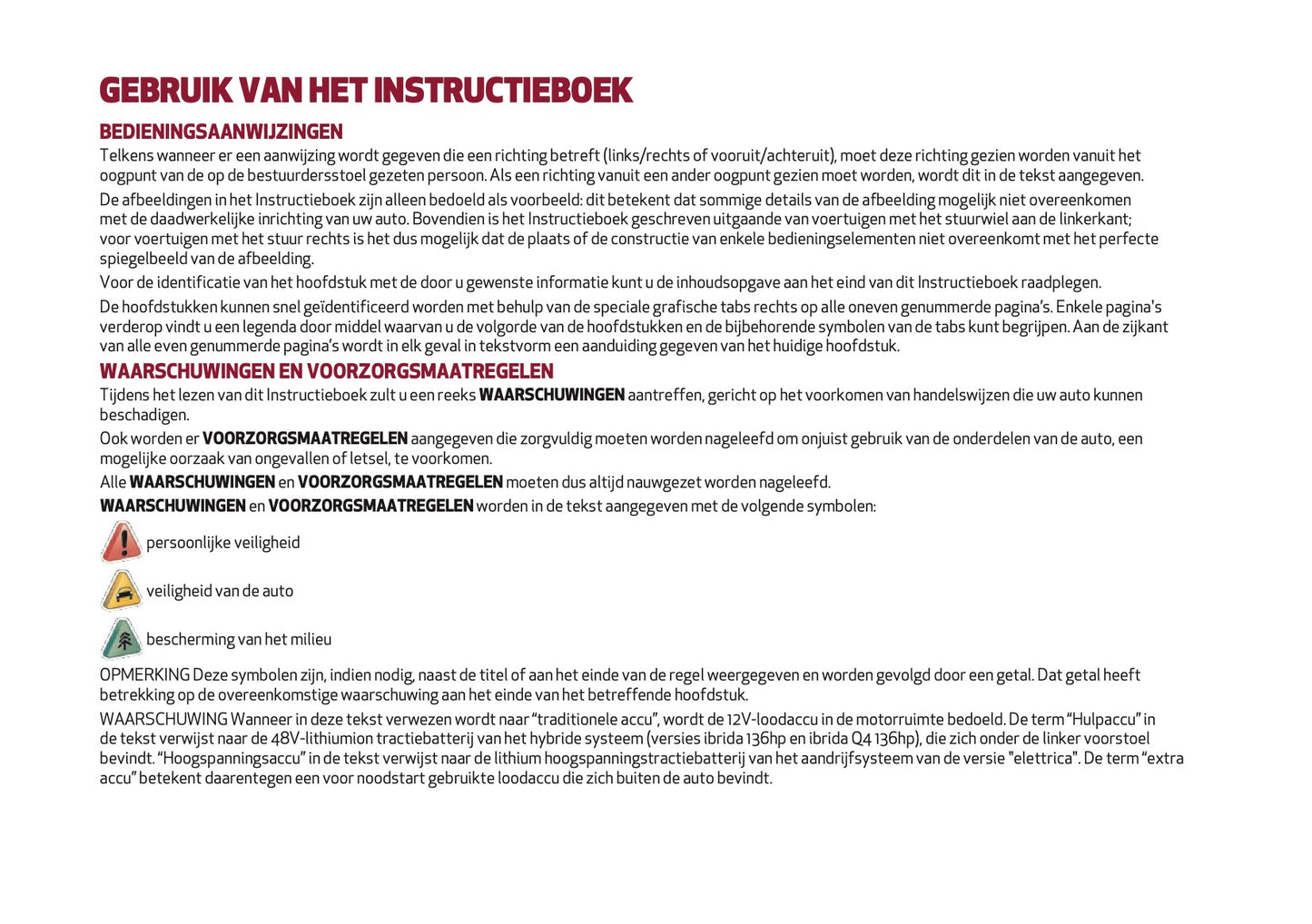 2025 Alfa Romeo Junior Gebruikershandleiding | Nederlands