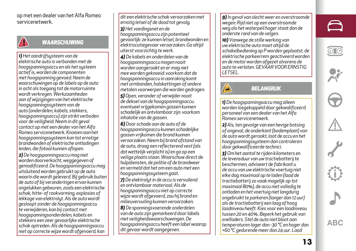 2026 Alfa Romeo Junior Owner's Manual | Dutch