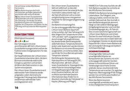 2024-2025 Alfa Romeo Tonale Owner's Manual | German