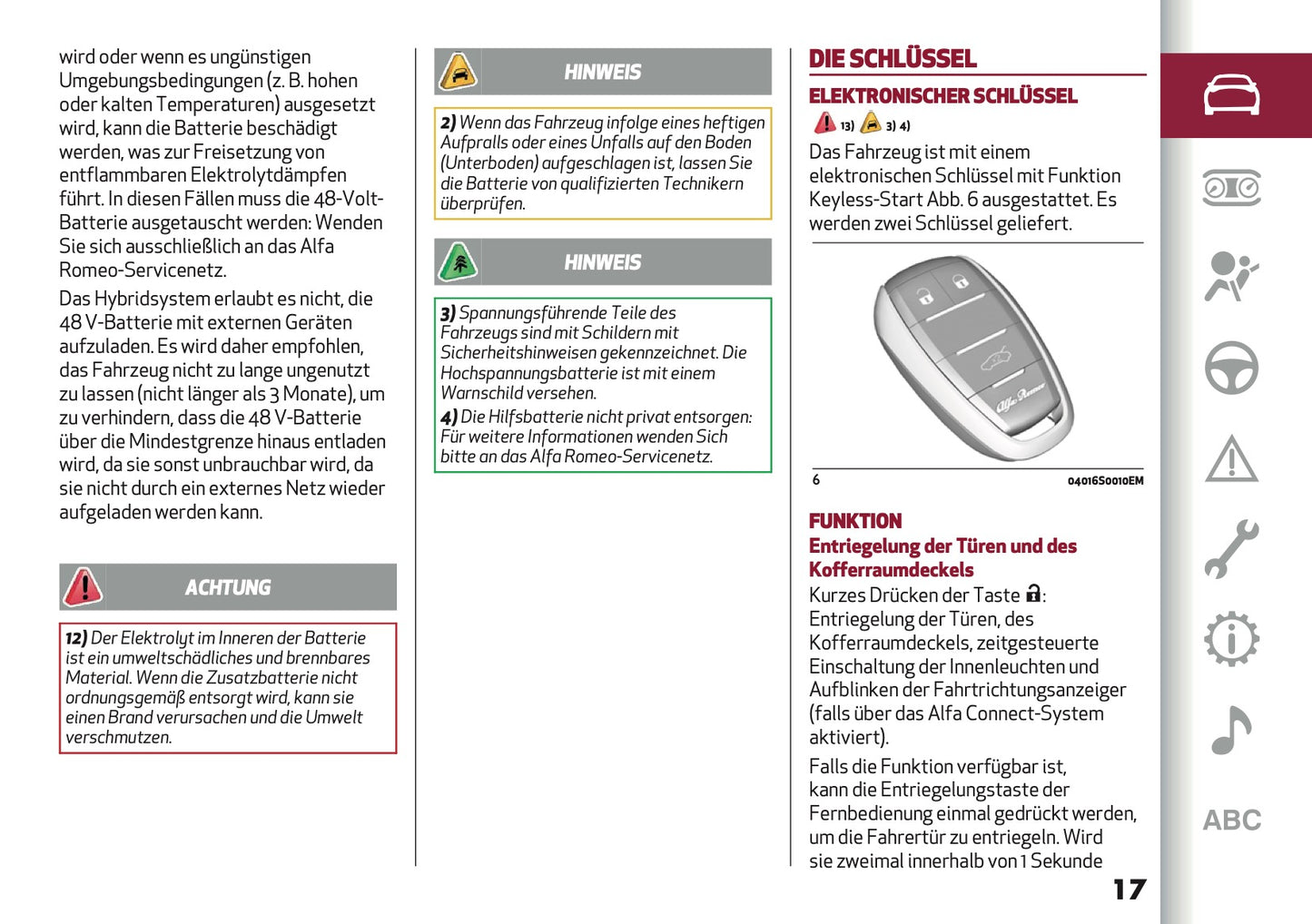 2024-2025 Alfa Romeo Tonale Owner's Manual | German