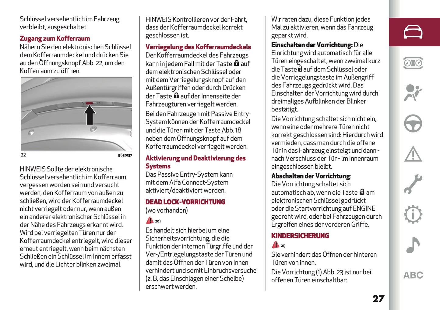 2024-2025 Alfa Romeo Tonale Owner's Manual | German