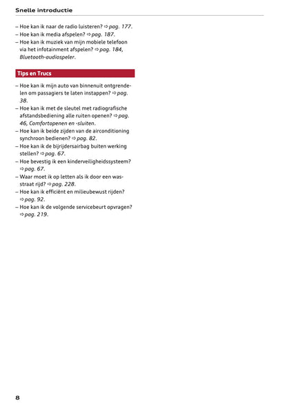 2022-2023 Audi A1 Owner's Manual | Dutch