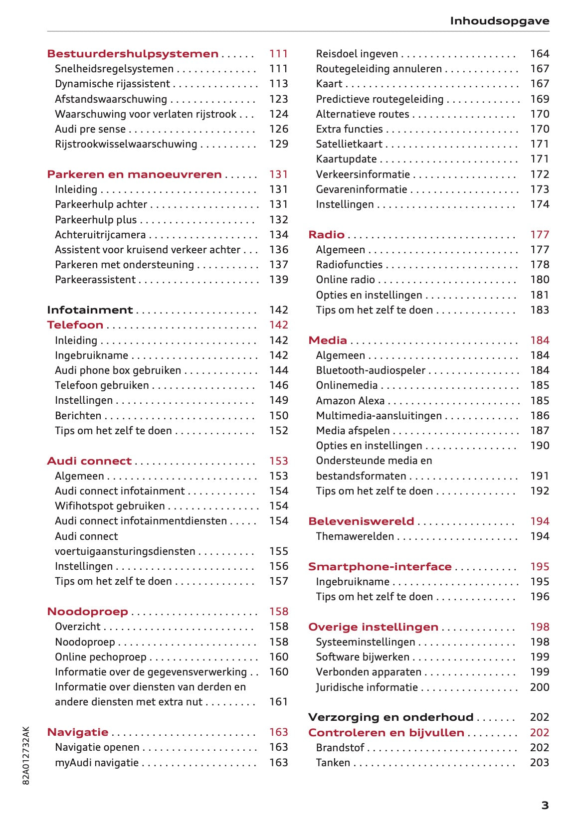 2022-2023 Audi A1 Owner's Manual | Dutch