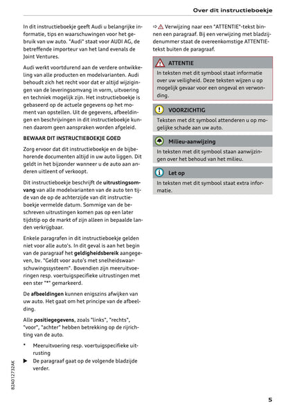 2022-2023 Audi A1 Owner's Manual | Dutch
