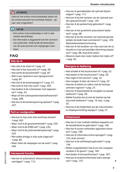2022-2023 Audi A1 Owner's Manual | Dutch