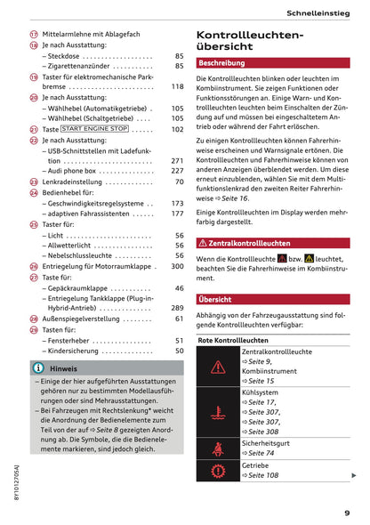 2025-2026 Audi A3 Bedienungsanleitung | Deutsch