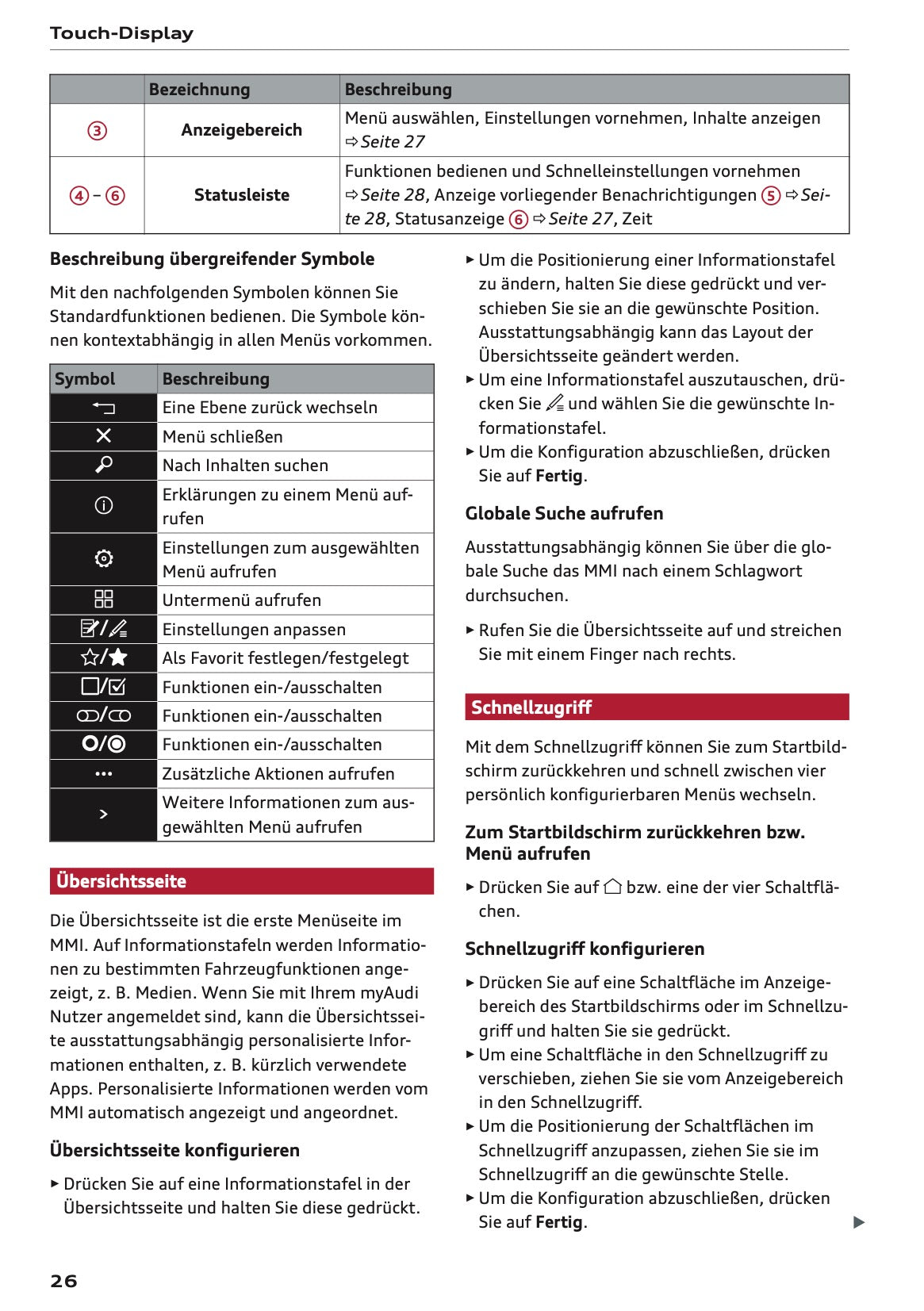 2025-2026 Audi A3 Bedienungsanleitung | Deutsch