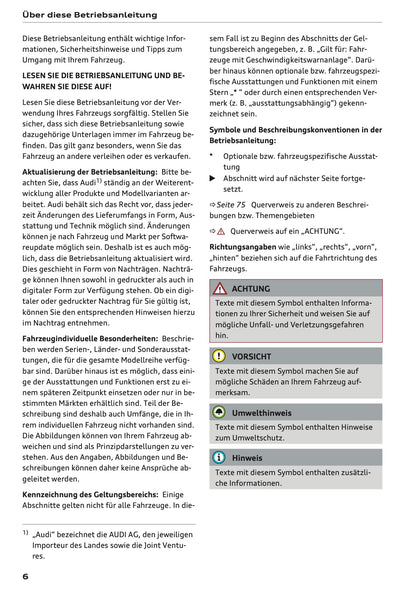 2025-2026 Audi A3 Bedienungsanleitung | Deutsch