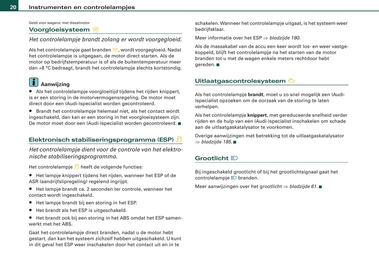 2007-2008 Audi A3 Gebruikershandleiding | Nederlands
