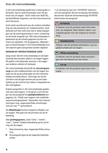 2020-2021 Audi A3 Owner's Manual | Dutch