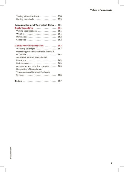 2017 Audi A4 Owner's Manual | English US