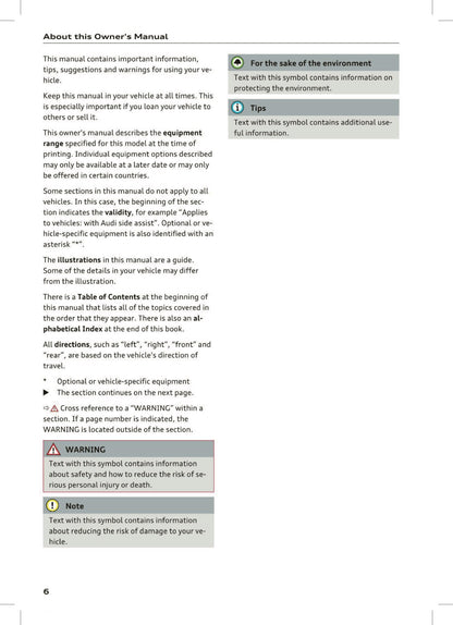 2017 Audi A4 Owner's Manual | English US