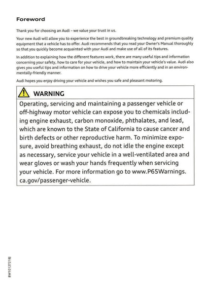 2024 Audi A4 Owner's Manual | English US