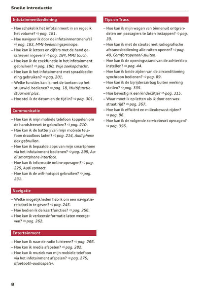 2019 Audi A5 Owner's Manual | Dutch