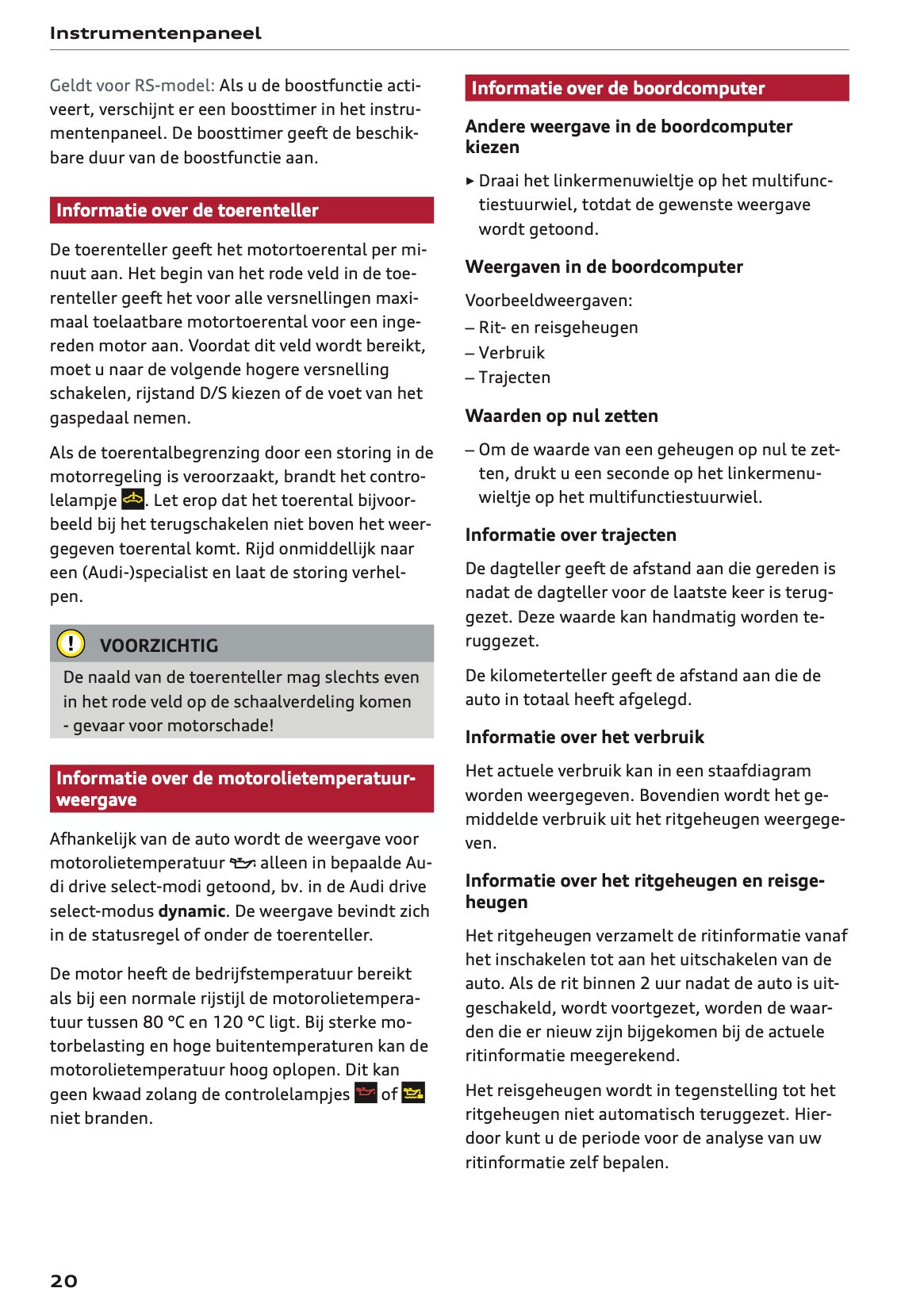 2026 Audi A5 Owner's Manual | Dutch