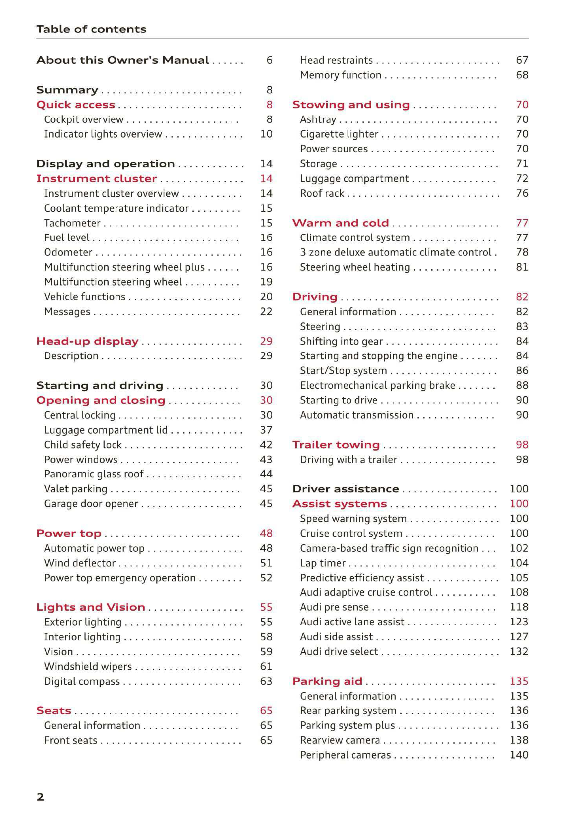 2019 Audi A5/S5 Owner's Manual | English