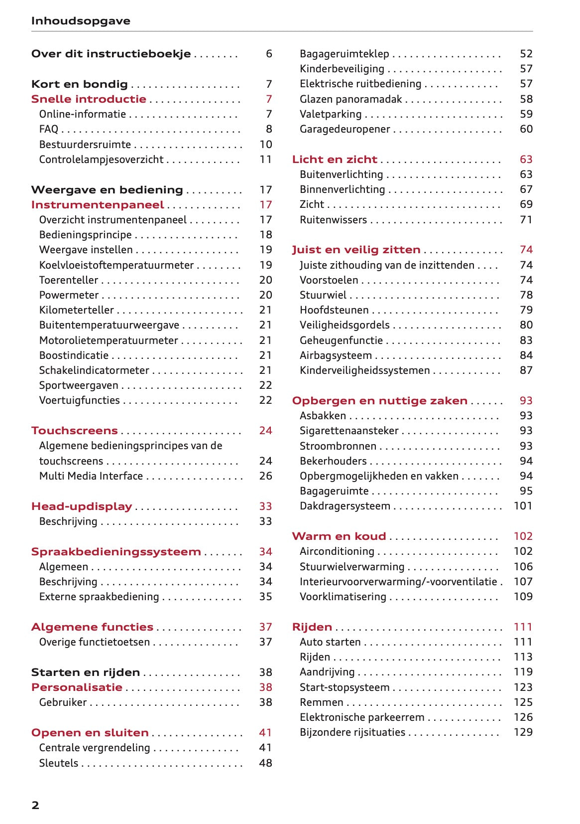2022-2023 Audi A6 Gebruikershandleiding | Nederlands