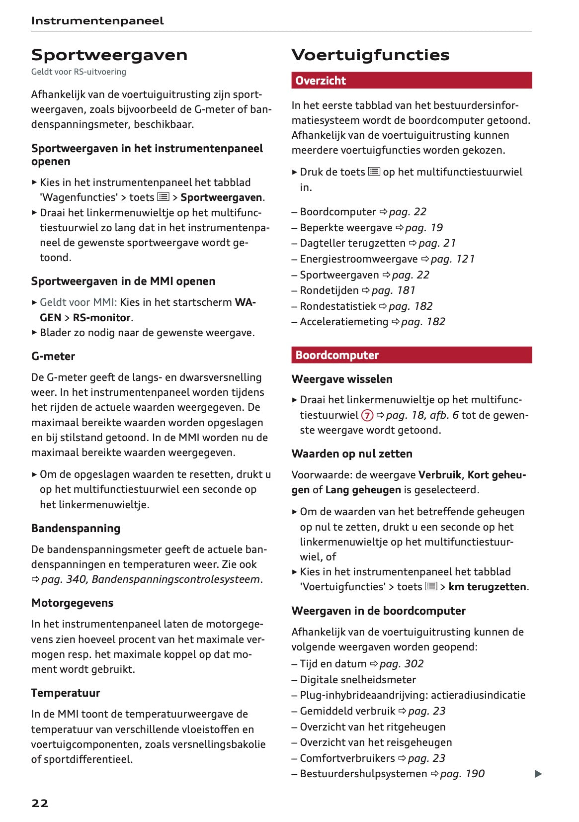2022-2023 Audi A6 Gebruikershandleiding | Nederlands