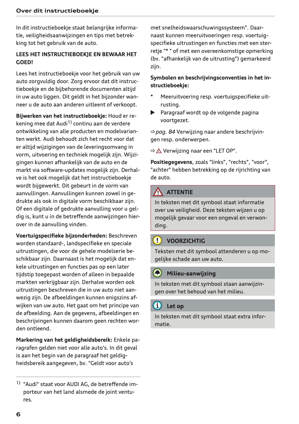 2022-2023 Audi A6 Gebruikershandleiding | Nederlands