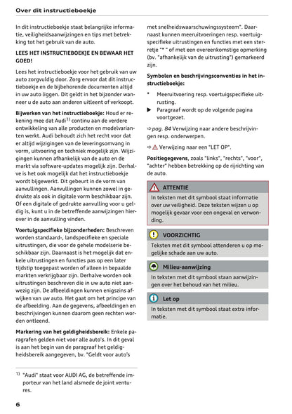 2022-2023 Audi A6 Gebruikershandleiding | Nederlands