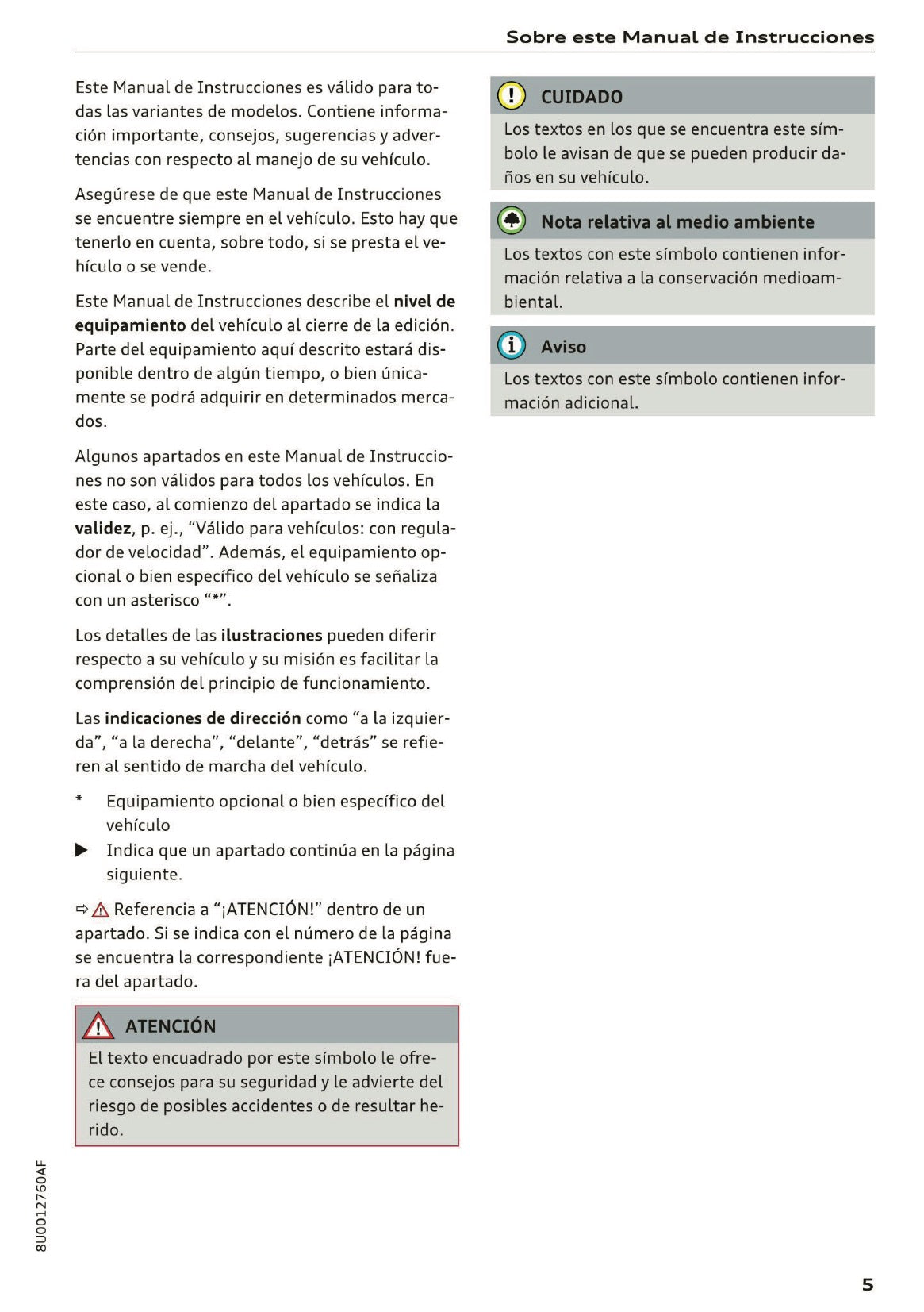 2017-2018 Audi Q3 Owner's Manual | Spanish