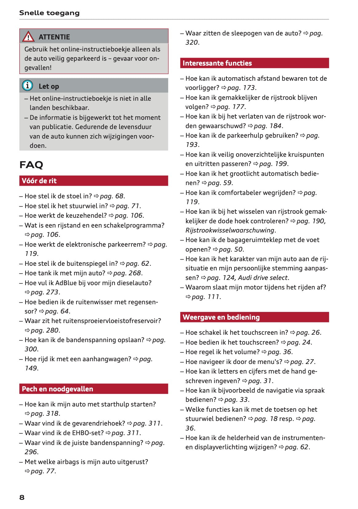 2023-2024 Audi Q3 Gebruikershandleiding | Nederlands