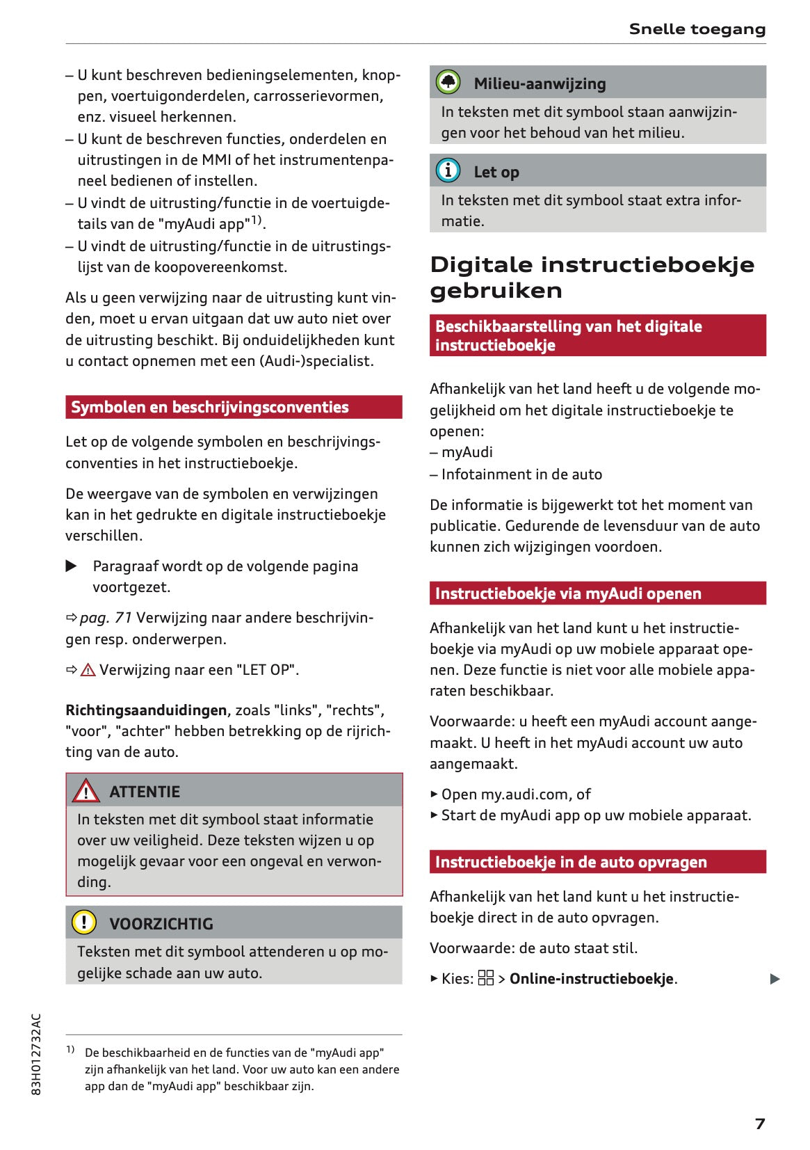 2026 Audi Q3 Owner's Manual | Dutch