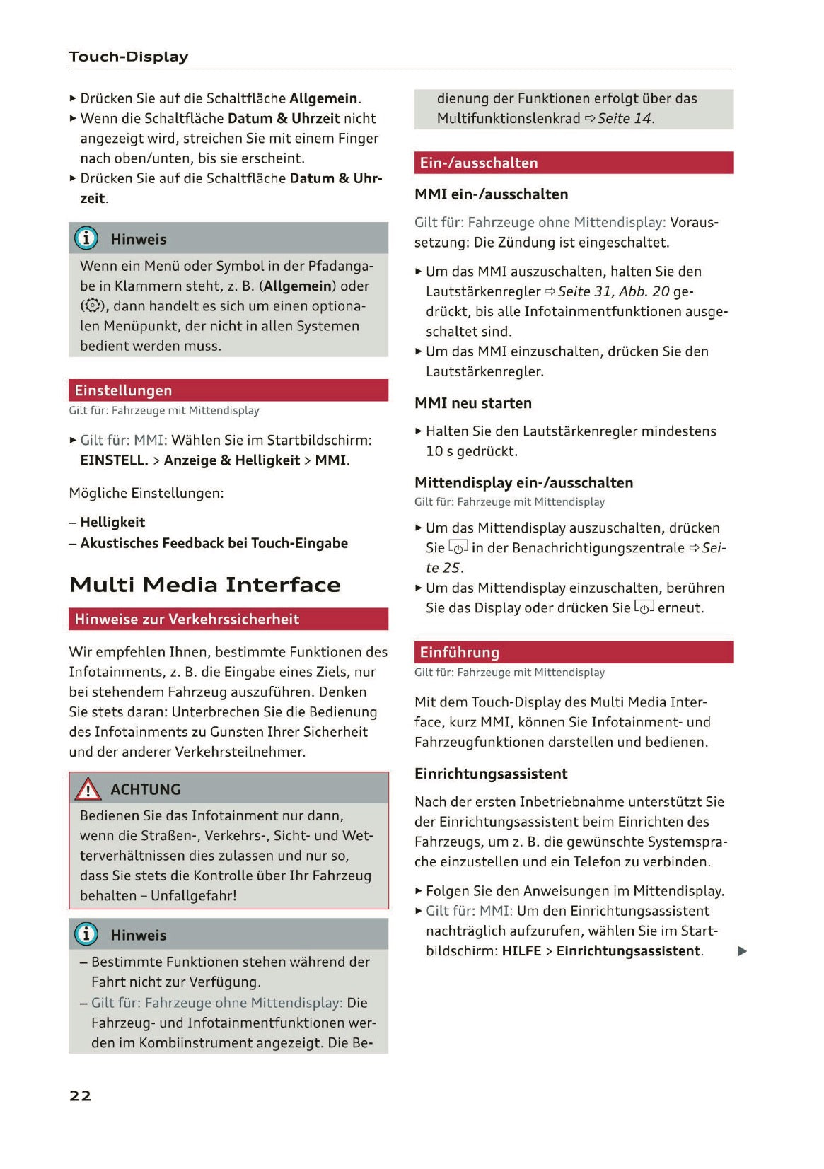 2019-2020 Audi Q3/RS Q3 Owner's Manual | German