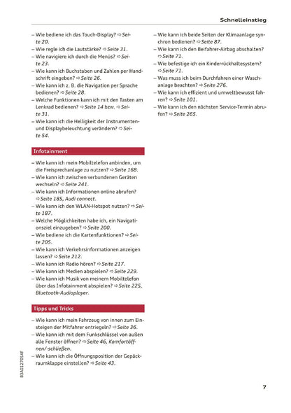 2019-2020 Audi Q3/RS Q3 Owner's Manual | German