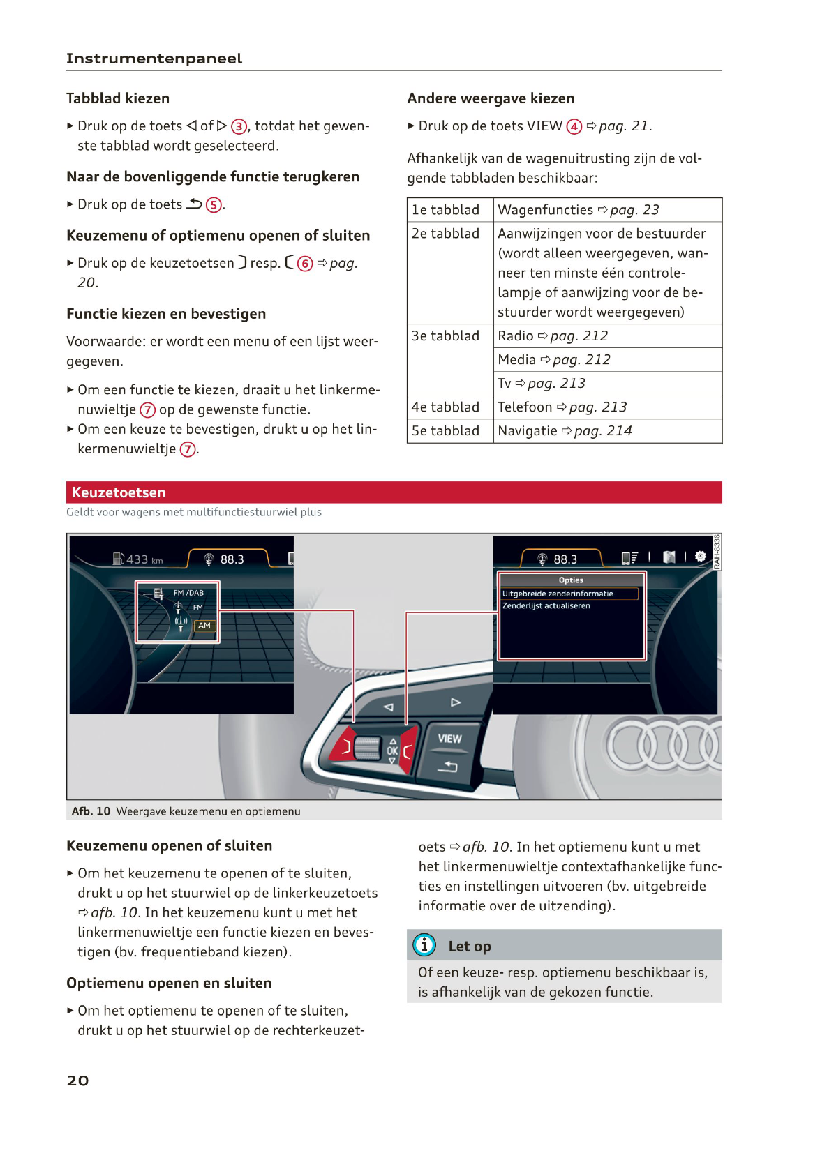 2019-2020 Audi Q5/S Q5 TDI Owner's Manual | Dutch