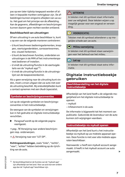 2025 Audi Q6 e-tron Owner's Manual | Dutch