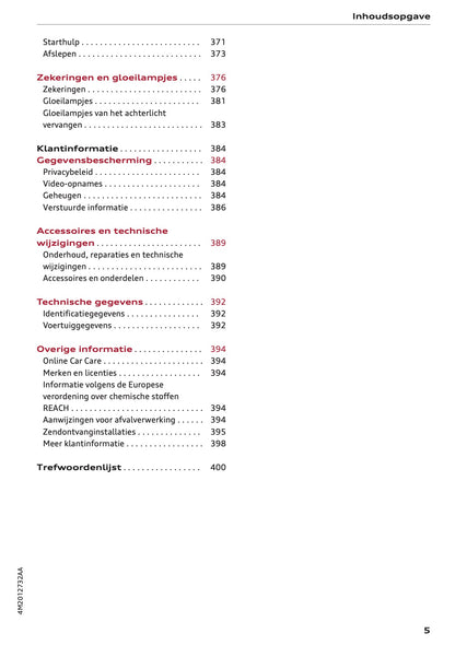 2024 Audi Q7 Owner's Manual | Dutch